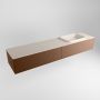 Mondiaz ERIN 200cm badmeubelset onderkast kleur Rust met 2 lades Wastafel RIDGE rechts 1 kraangat kleur Linen ERIN12583 - Thumbnail 4