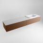 Mondiaz ERIN 200cm badmeubelset onderkast kleur Rust met 2 lades Wastafel RIDGE rechts zonder kraangaten kleur Talc ERIN10336 - Thumbnail 3