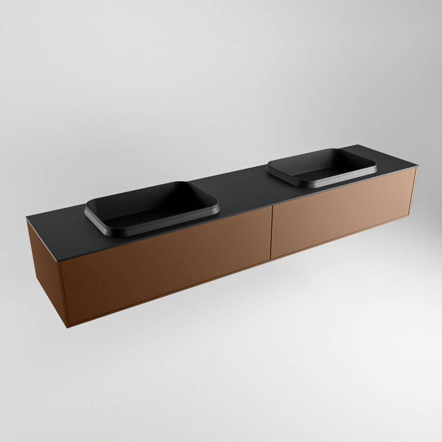 Mondiaz Erin badmeubel 200cm Rust Ridge wastafel Urban Dubbel zonder kraangat