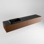 Mondiaz ERIN 200cm badmeubelset onderkast kleur Rust met 2 lades Wastafel RIDGE links zonder kraangaten kleur Urban ERIN11083 - Thumbnail 3
