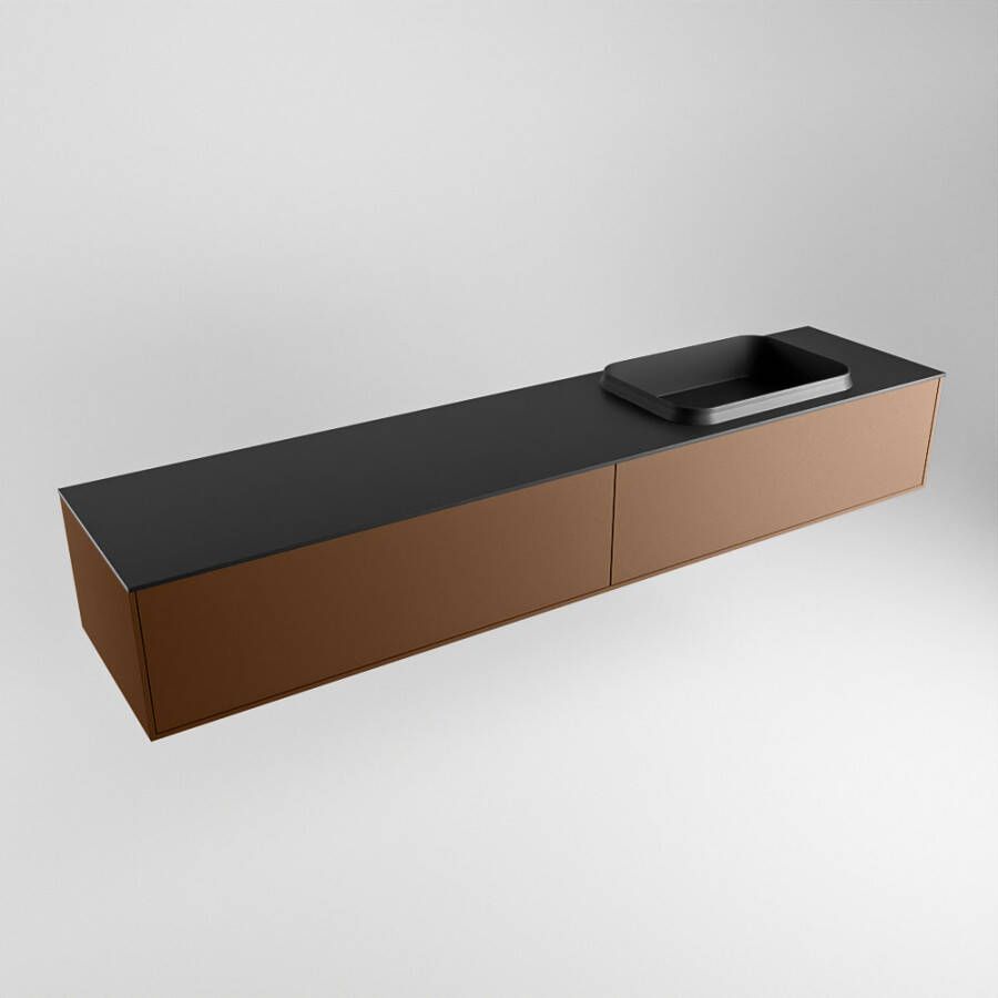 Mondiaz Erin badmeubel 200cm Rust Ridge wastafel Urban Rechts met 1 kraangat