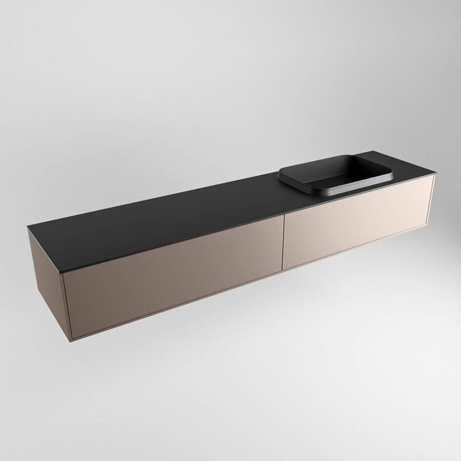Mondiaz Erin badmeubel 200cm Smoke Ridge wastafel Urban Rechts zonder kraangat