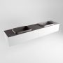 Mondiaz ERIN 200cm badmeubelset onderkast kleur Talc met 2 lades Wastafel RIDGE dubbel 2 kraangaten kleur Dark grey ERIN11530 - Thumbnail 3