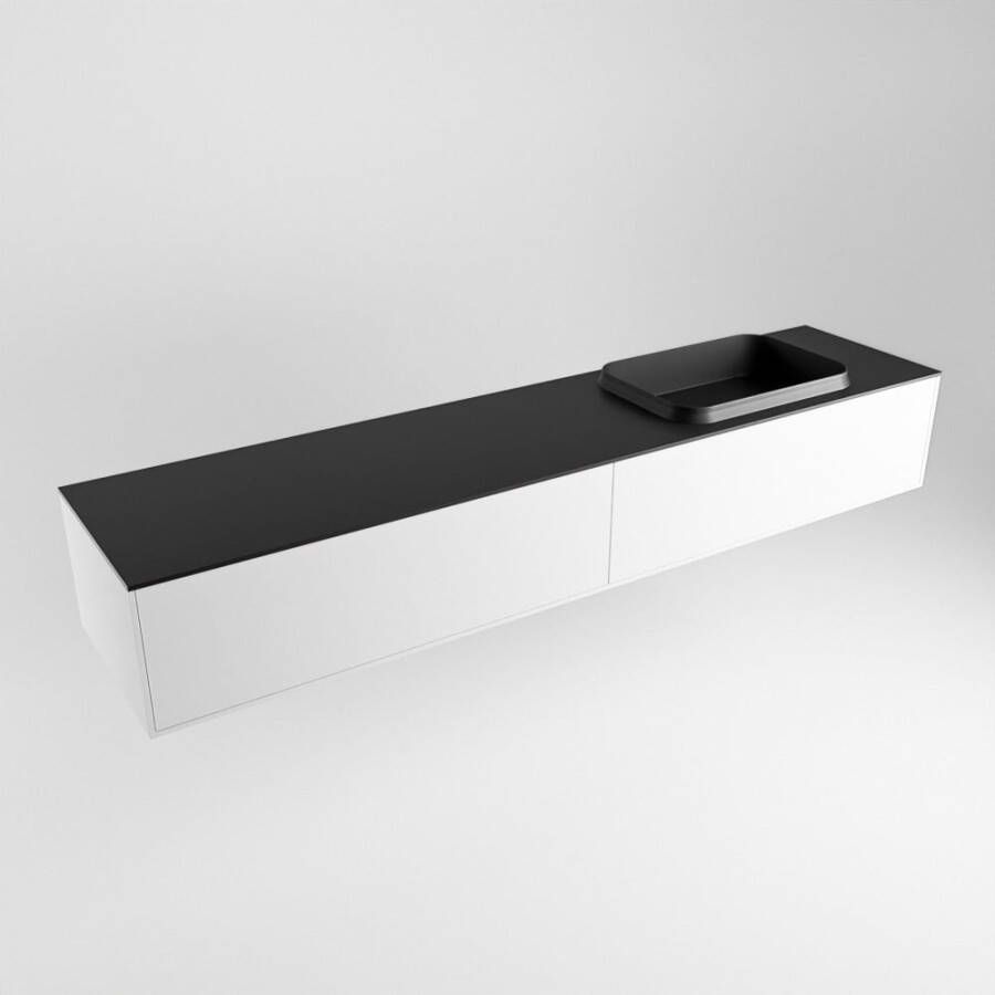 Mondiaz Erin badmeubel 200cm Talc Ridge wastafel Urban Rechts met 1 kraangat