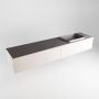 Mondiaz ERIN 200cm badmeubelset onderkast kleur Underlayment met 2 lades Wastafel RIDGE rechts 1 kraangat kleur Dark grey ERIN12175 - Thumbnail 3