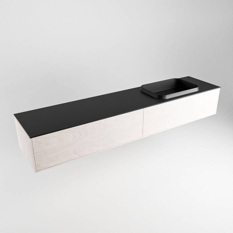 Mondiaz Erin badmeubel 200cm Underlayment Ridge wastafel Urban Rechts zonder kraangat