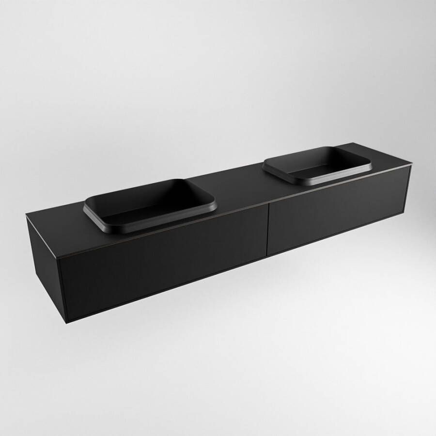 Mondiaz Erin badmeubel 200cm Urban Ridge wastafel Urban Dubbel zonder kraangat
