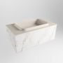 Mondiaz ERIN 80cm badmeubelset onderkast kleur carrara met 1 lade Wastafel RIDGE midden zonder kraangaten kleur Linen ERIN12959 - Thumbnail 3