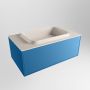Mondiaz ERIN 80cm badmeubelset onderkast kleur Jeans met 1 lade Wastafel RIDGE midden zonder kraangaten kleur Linen ERIN12619 - Thumbnail 3