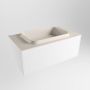 Mondiaz ERIN 80cm badmeubelset onderkast kleur Talc met 1 lade Wastafel RIDGE midden zonder kraangaten kleur Linen ERIN12245 - Thumbnail 3