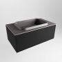Mondiaz ERIN 80cm badmeubelset onderkast kleur Urban met 1 lade Wastafel RIDGE midden zonder kraangaten kleur Dark grey ERIN11531 - Thumbnail 3