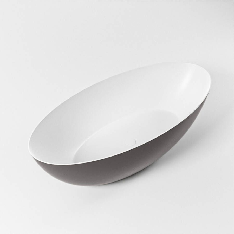 Mondiaz FLOAT vrijstaand bad 170x80cm kleur dark grey binnenbad talc BK75341142