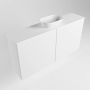 Mondiaz Fowy toiletmeubel 100x50x23cm talc mat 1 kraangat wasbak: midden 2 deuren solid surface met blad MDF kleur wasbak: wit FOWY59019talctalc - Thumbnail 3