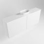 Mondiaz Fowy toiletmeubel 120x50x23cm talc mat 1 kraangat wasbak: midden 2 deuren solid surface met blad MDF kleur wasbak: wit FOWY59025talctalc - Thumbnail 3