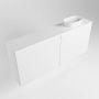 Mondiaz Fowy toiletmeubel 120x50x23cm talc mat 1 kraangat wasbak: rechts 2 deuren solid surface met blad MDF kleur wasbak: wit FOWY59027talctalc - Thumbnail 3