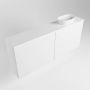 Mondiaz Fowy toiletmeubel 120x50x23cm talc mat 0 kraangaten wasbak: rechts 2 deuren solid surface met blad MDF kleur wasbak: wit FOWY59030talctalc - Thumbnail 3