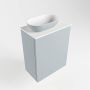 Mondiaz Fowy toiletmeubel 40x50x23cm clay mat 1 kraangat wasbak: links 1 deur solid surface met blad MDF kleur wasbak: Bruin Wit FOWY59001clayclay - Thumbnail 2