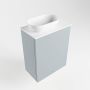 Mondiaz Fowy toiletmeubel 40x50x23cm clay mat 1 kraangat wasbak: links 1 deur solid surface met blad MDF kleur wasbak: Wit Zwart FOWY59001claytalc - Thumbnail 2