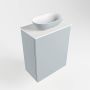 Mondiaz Fowy toiletmeubel 40x50x23cm clay mat 0 kraangaten wasbak: midden 1 deur solid surface met blad MDF kleur wasbak: Bruin Wit FOWY59003clayclay - Thumbnail 3