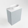 Mondiaz Fowy toiletmeubel 40x50x23cm clay mat 0 kraangaten wasbak: midden 1 deur solid surface met blad MDF kleur wasbak: wit FOWY59003claytalc - Thumbnail 3