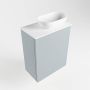 Mondiaz Fowy toiletmeubel 40x50x23cm clay mat 1 kraangat wasbak: rechts 1 deur solid surface met blad MDF kleur wasbak: wit FOWY59002claytalc - Thumbnail 3