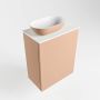 Mondiaz Fowy toiletmeubel 40x50x23cm rosee mat 1 kraangat wasbak: links 1 deur solid surface met blad MDF kleur wasbak: Roze Wit FOWY59001roseerosee - Thumbnail 2