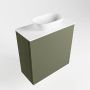 Mondiaz Fowy toiletmeubel 50x50x23cm army mat 0 kraangaten wasbak: midden 1 deur solid surface met blad MDF kleur wasbak: wit FOWY59006armytalc - Thumbnail 3