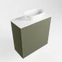 Mondiaz Fowy toiletmeubel 50x50x23cm army mat 1 kraangat wasbak: rechts 1 deur solid surface met blad MDF kleur wasbak: wit FOWY59005armytalc - Thumbnail 3