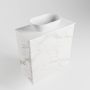 Mondiaz Fowy toiletmeubel 50x50x23cm Carrara mat 1 kraangat wasbak: links 1 deur solid surface met blad Melamine kleur wasbak: wit FOWY59004Carraratalc - Thumbnail 3