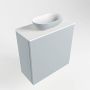 Mondiaz Fowy toiletmeubel 50x50x23cm clay mat 0 kraangaten wasbak: midden 1 deur solid surface met blad MDF kleur wasbak: Bruin Wit FOWY59006clayclay - Thumbnail 2