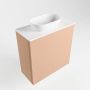 Mondiaz Fowy toiletmeubel 50x50x23cm rosee mat 1 kraangat wasbak: links 1 deur solid surface met blad MDF kleur wasbak: wit FOWY59004roseetalc - Thumbnail 3