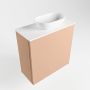 Mondiaz Fowy toiletmeubel 50x50x23cm rosee mat 1 kraangat wasbak: rechts 1 deur solid surface met blad MDF kleur wasbak: wit FOWY59005roseetalc - Thumbnail 3