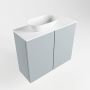 Mondiaz Fowy toiletmeubel 60x50x23cm clay mat 1 kraangat wasbak: links 2 deuren solid surface met blad MDF kleur wasbak: wit FOWY59008claytalc - Thumbnail 2