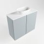 Mondiaz Fowy toiletmeubel 60x50x23cm clay mat 1 kraangat wasbak: midden 2 deuren solid surface met blad MDF kleur wasbak: wit FOWY59007claytalc - Thumbnail 2
