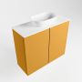 Mondiaz Fowy toiletmeubel 60x50x23cm ocher mat 0 kraangaten wasbak: midden 2 deuren solid surface met blad MDF kleur wasbak: wit FOWY59010ochertalc - Thumbnail 2