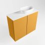 Mondiaz Fowy toiletmeubel 60x50x23cm ocher mat 0 kraangaten wasbak: rechts 2 deuren solid surface met blad MDF kleur wasbak: wit FOWY59012ochertalc - Thumbnail 2