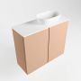 Mondiaz Fowy toiletmeubel 60x50x23cm rosee mat 1 kraangat wasbak: rechts 2 deuren solid surface met blad MDF kleur wasbak: wit FOWY59009roseetalc - Thumbnail 2