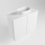 Mondiaz Fowy toiletmeubel 60x50x23cm talc mat 0 kraangaten wasbak: midden 2 deuren solid surface met blad MDF kleur wasbak: wit FOWY59010talctalc - Thumbnail 3