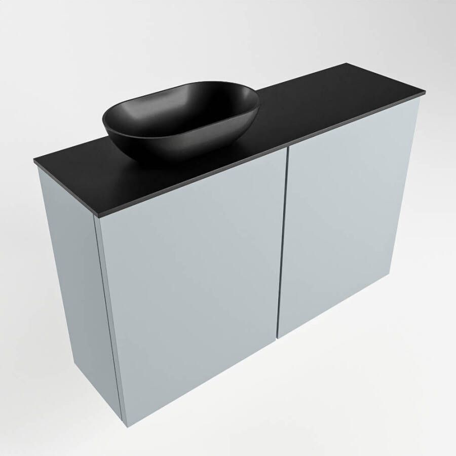 Mondiaz Fowy fonteinmeubel 80cm Clay Waskom links Urban Urban met 1 kraangat
