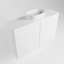 Mondiaz Fowy toiletmeubel 80x50x23cm talc mat 0 kraangaten wasbak: midden 2 deuren solid surface met blad MDF kleur wasbak: wit FOWY59016talctalc - Thumbnail 3