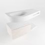 Mondiaz RIVA badmeubelsets 100x50x30cm 1 lade MDF Underlayment mat push to open 0 kraangaten 1 wasbak links Talc solid surface RIVA10153 - Thumbnail 2