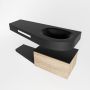 Mondiaz RIVA badmeubelsets 120x50x30cm 1 lade MDF Washed Oak mat push to open 0 kraangaten 1 wasbak rechts Urban solid surface RIVA10302 - Thumbnail 2