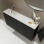 Mondiaz TURE Toiletmeubel 100x23x50cm met 0 kraangaten 2 deuren urban mat Wastafel Eden links Solid Surface Wit FK75341052 - Thumbnail 2