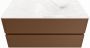 Mondiaz VICA-DLUX 100cm badmeubel onderkast Rust 2 lades. Inbouw wastafel CLOUD rechts zonder kraangat kleur Ostra. - Thumbnail 2