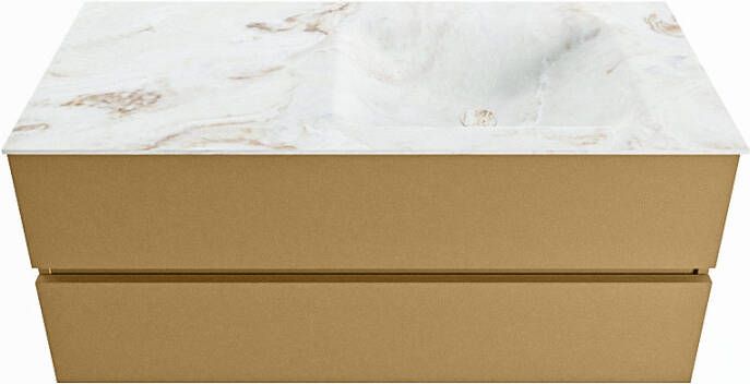 Mondiaz Vica Dlux badmeubel 110cm Oro Cloud wastafel Frappe rechts zonder kraangat