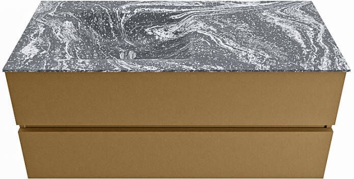 Mondiaz Vica Dlux badmeubel 110cm Oro Cloud wastafel Lava links zonder kraangat