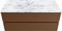 Mondiaz VICA-DLUX 110cm badmeubel onderkast Rust 2 lades. Inbouw wastafel CLOUD links 1 kraangat kleur Glace. - Thumbnail 2