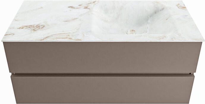 Mondiaz Vica Dlux badmeubel 110cm Smoke Cloud wastafel Frappe rechts zonder kraangat