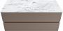 Mondiaz VICA-DLUX 110cm badmeubel onderkast Smoke 2 lades. Inbouw wastafel CLOUD rechts 1 kraangat kleur Glace. - Thumbnail 2