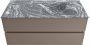 Mondiaz VICA-DLUX 110cm badmeubel onderkast Smoke 2 lades. Inbouw wastafel CLOUD rechts 1 kraangat kleur Lava. - Thumbnail 2